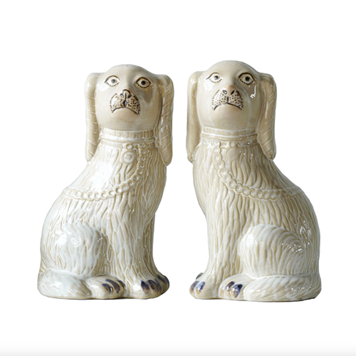 Ceramic Dog Pair