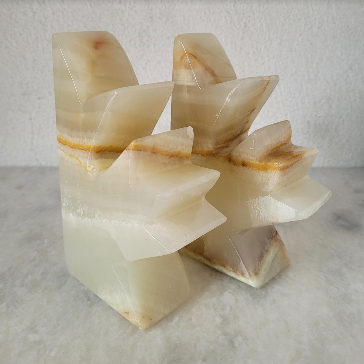 Onyx Bookends Leaf