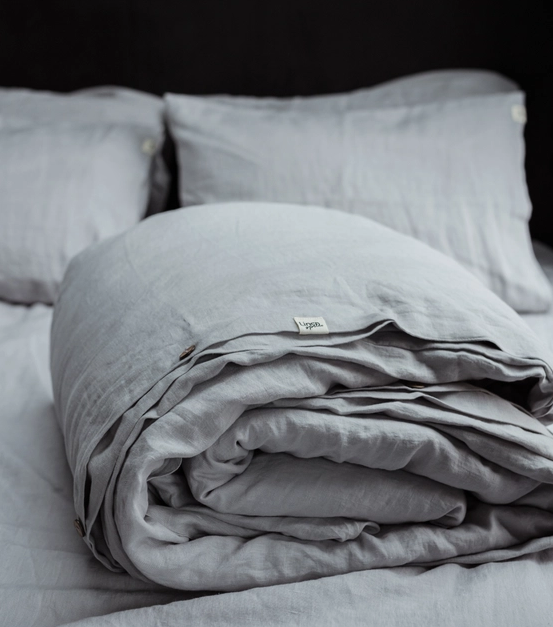 Linen Bedding Silver