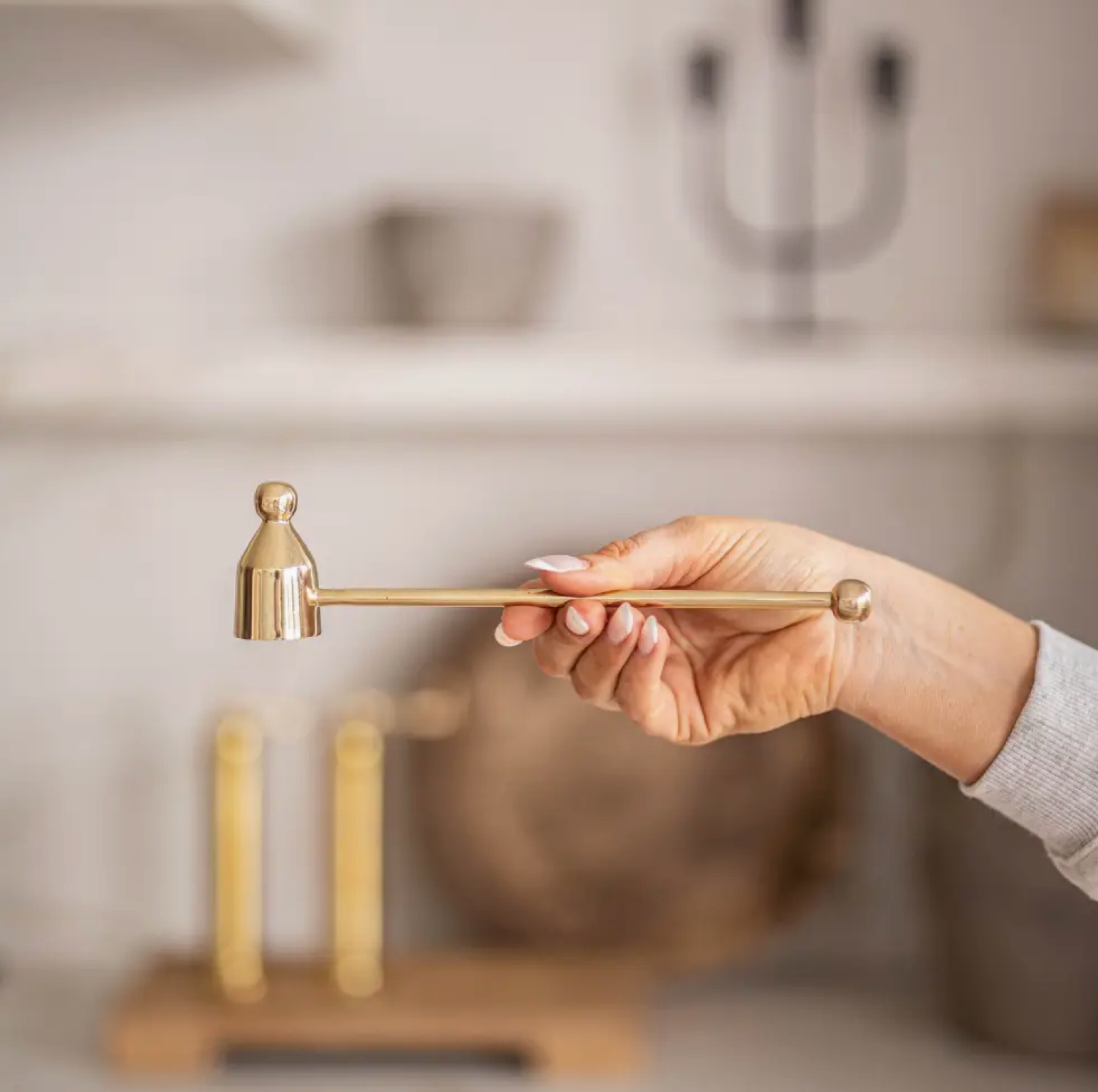 Gold Candle Snuffer