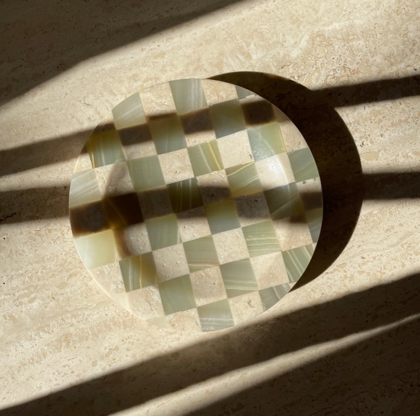 Checkered Onyx Tray