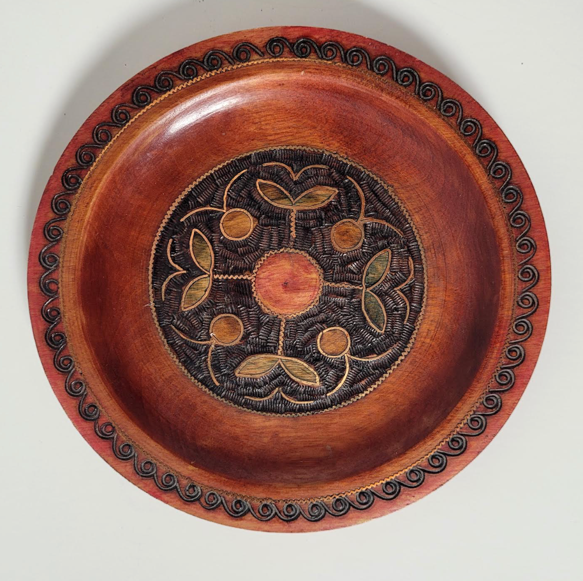 Folk Art Wooden Plates