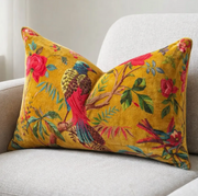Mustard Velvet Lumbar Pillow