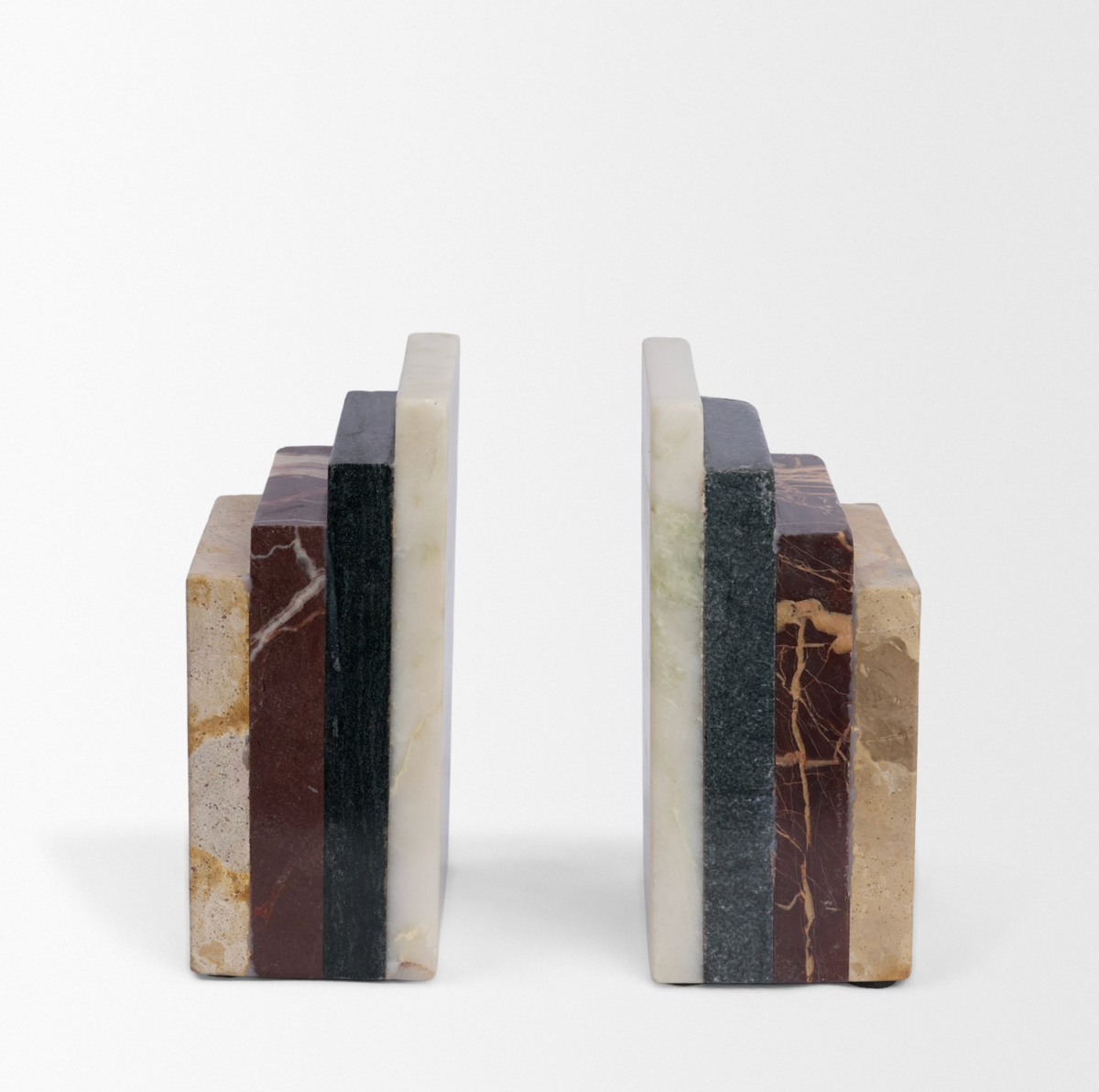Mixed Marble Bookends