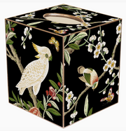 Birds In Bloom Black Tissue