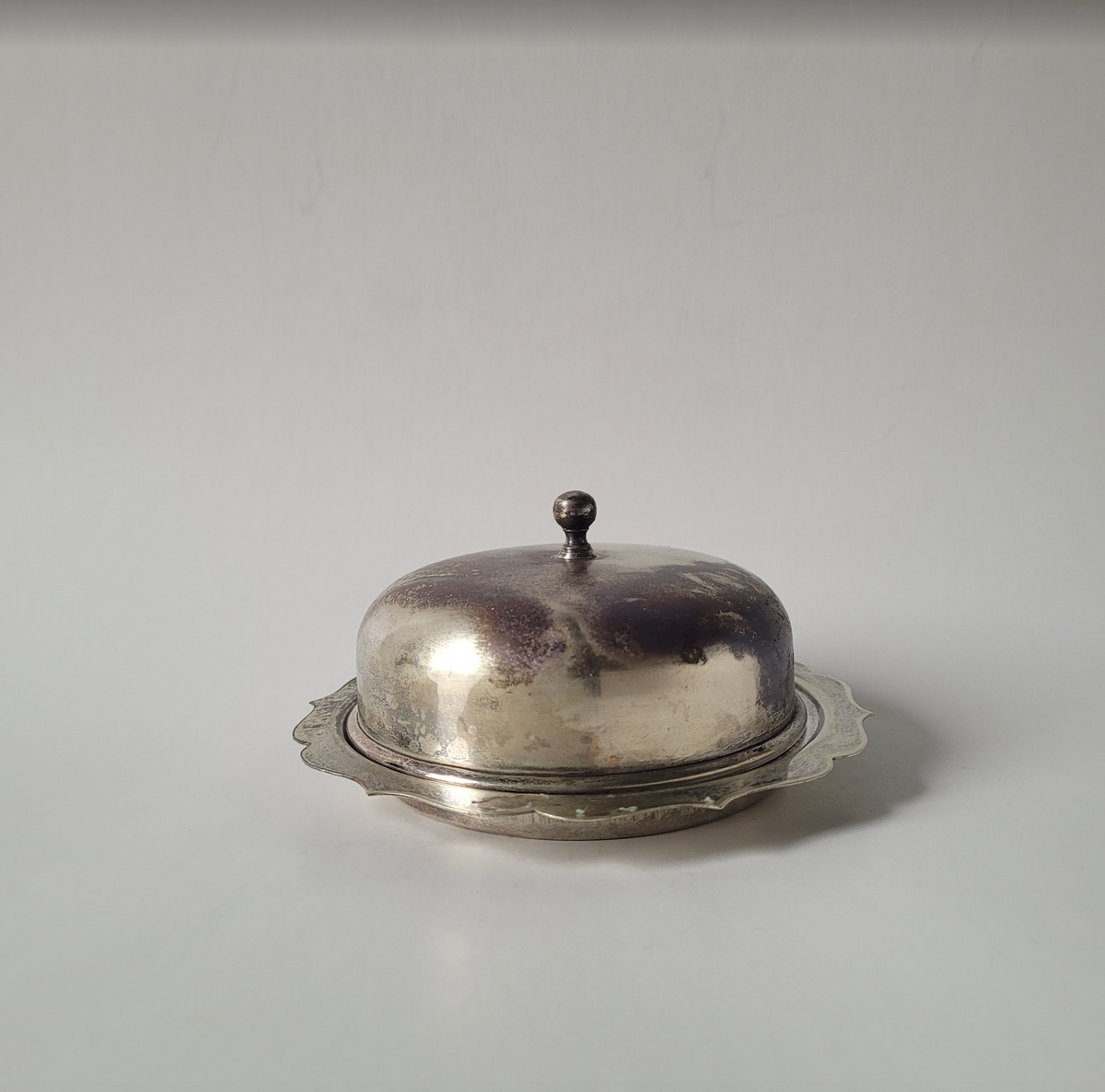 Silver Lidded Serving Dish