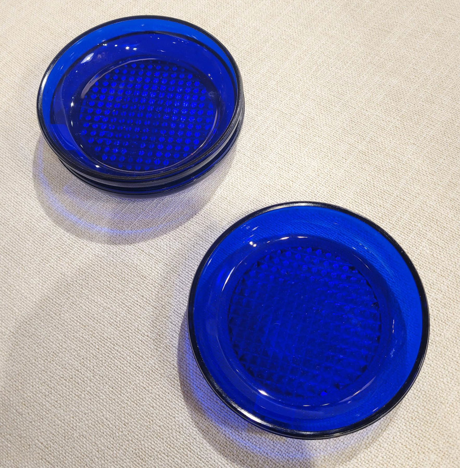 Vintage Cobalt Blue Plates