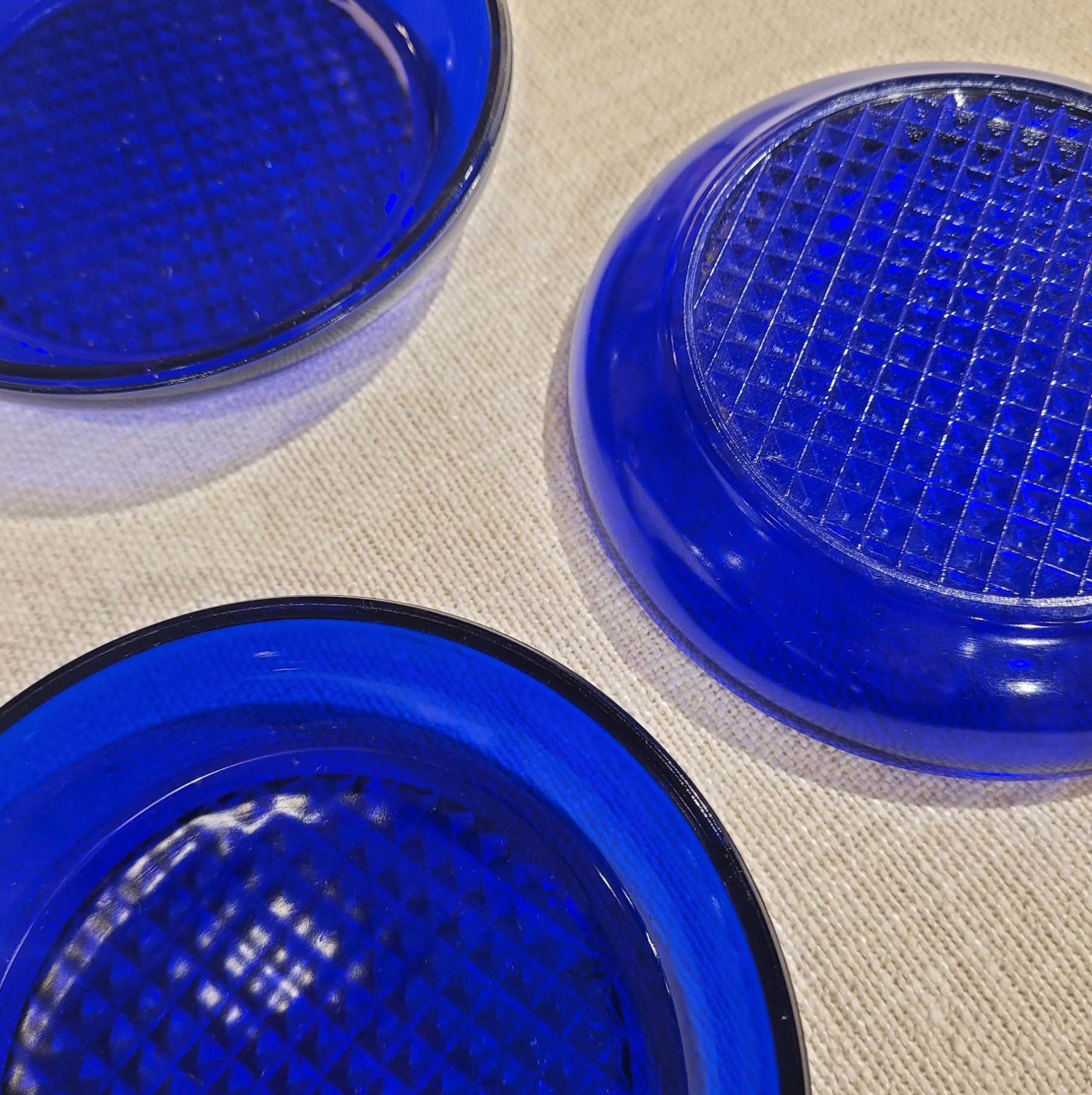 Vintage Cobalt Blue Plates