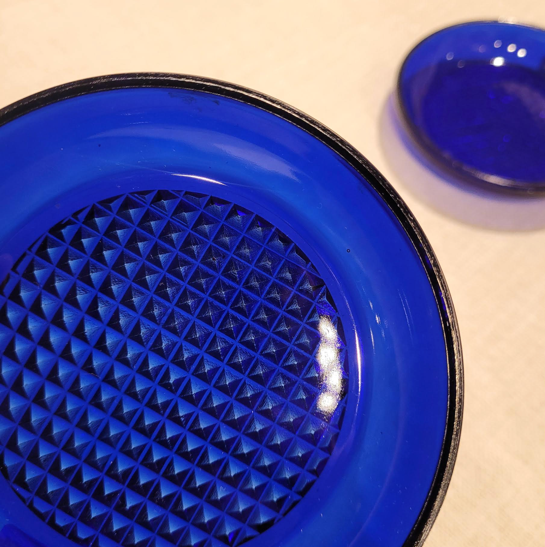 Vintage Cobalt Blue Plates