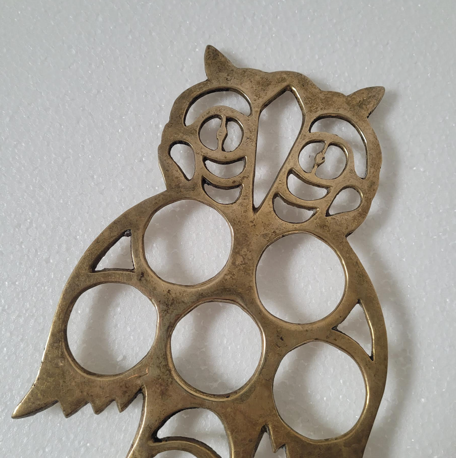 Brass Owl Trivet