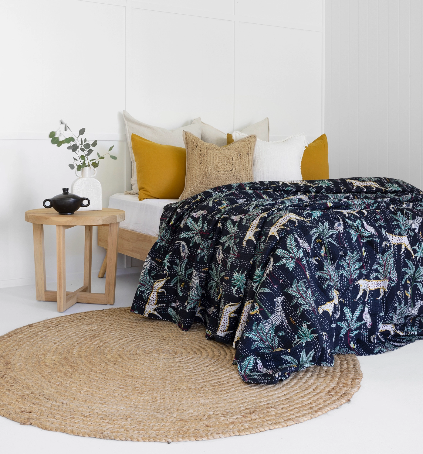 Jungle Blanket Kantha