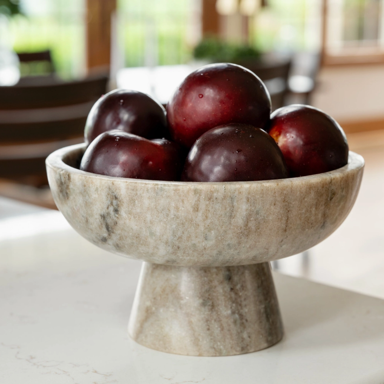 Marble Pedestal Bowl