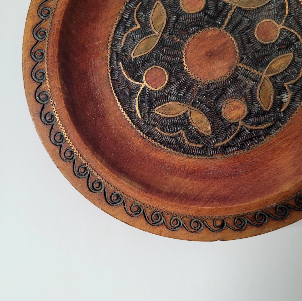 Folk Art Wooden Plates