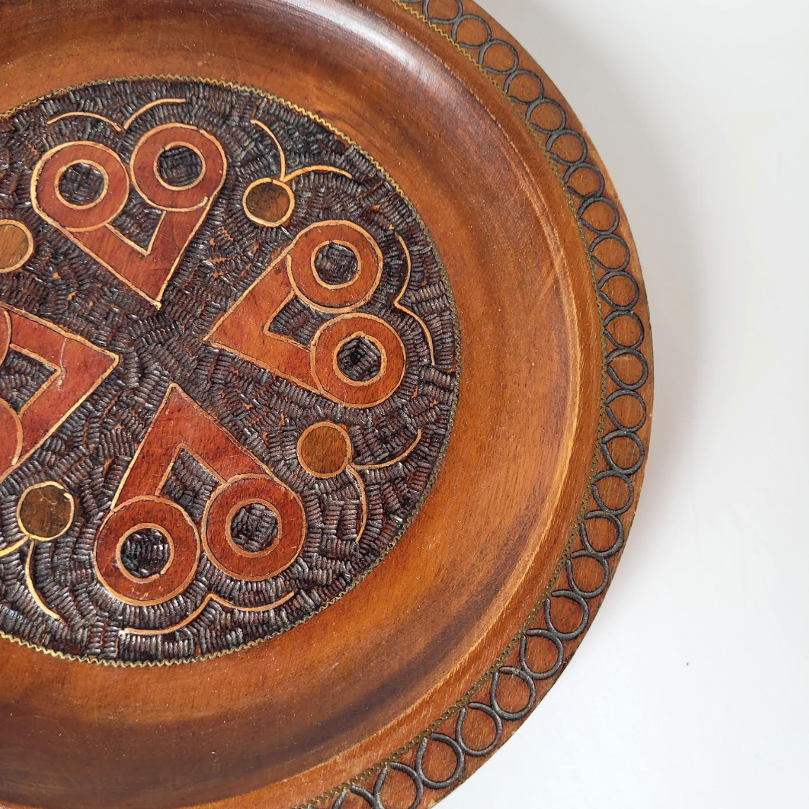 Folk Art Wooden Plate