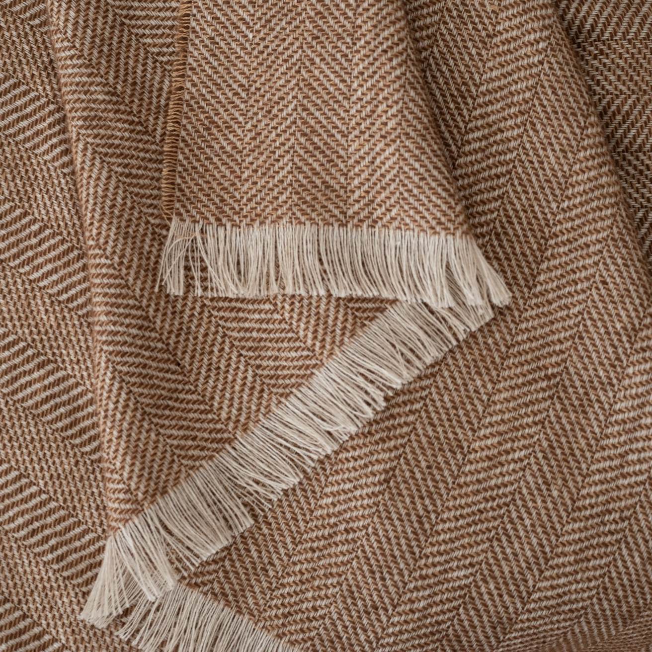 Hemp & Merino Throw Cinnamon