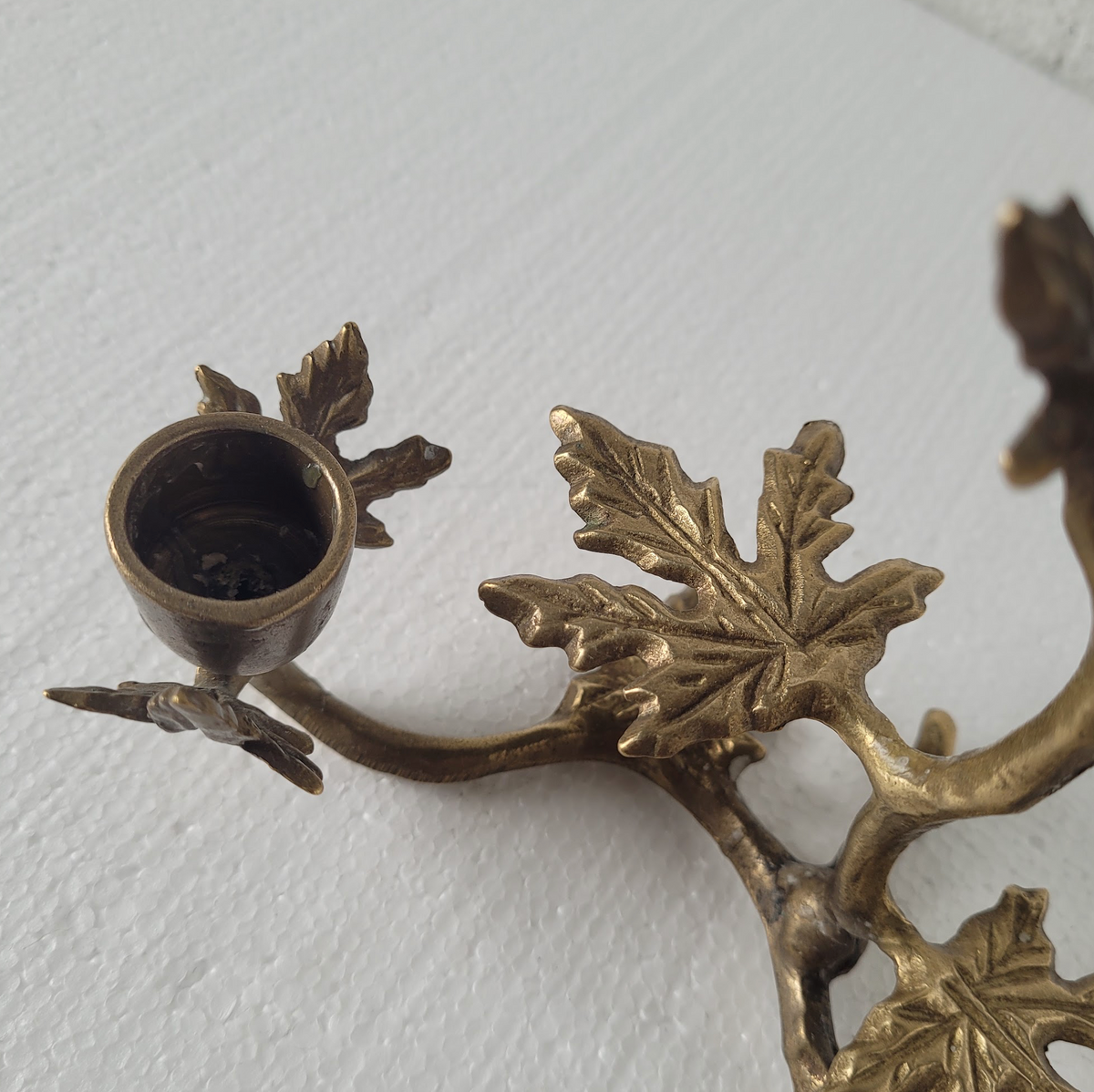 Brass Leaf Candleholder