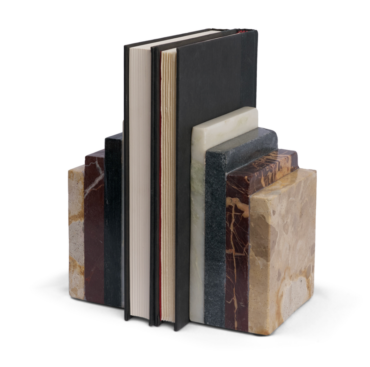Mixed Marble Bookends
