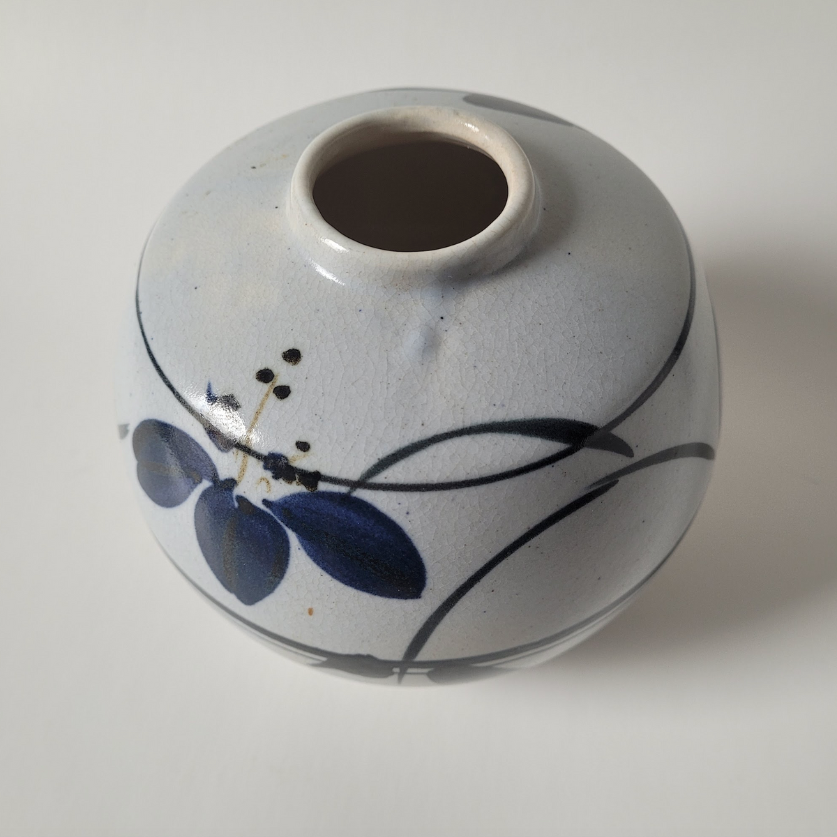 Blue Brushstroke Vase