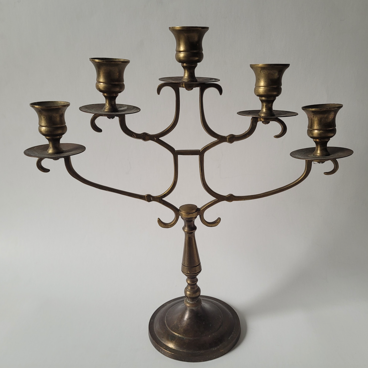 5 Tiered Brass Candelabra
