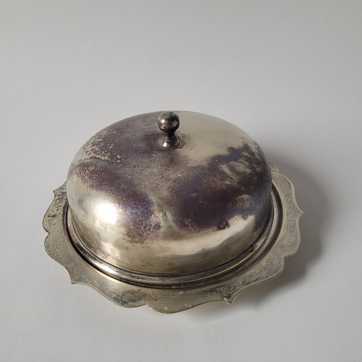 Silver Lidded Serving Dish