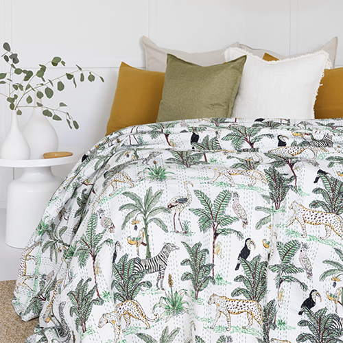 Jungle Blanket Kantha