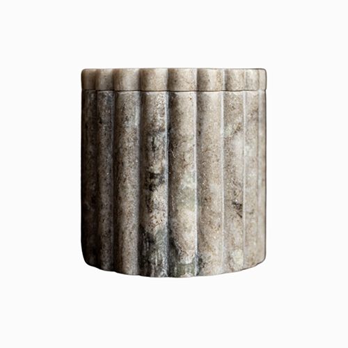 Marble Fluted Jar