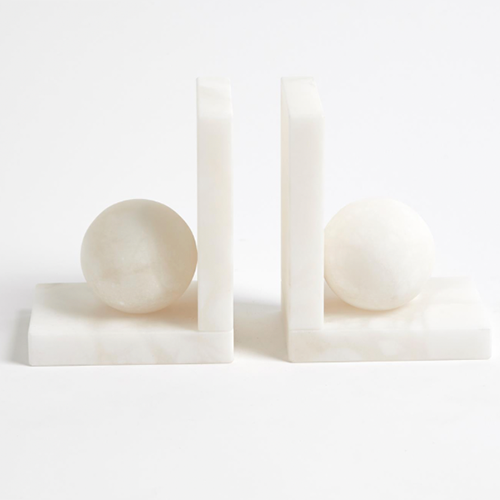 Alabaster Bookends
