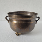 Footed Brass Pot