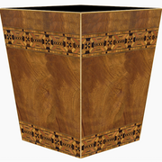 Inlaid Wastebasket