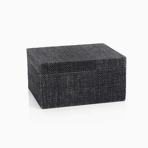 Denim Raffia Box