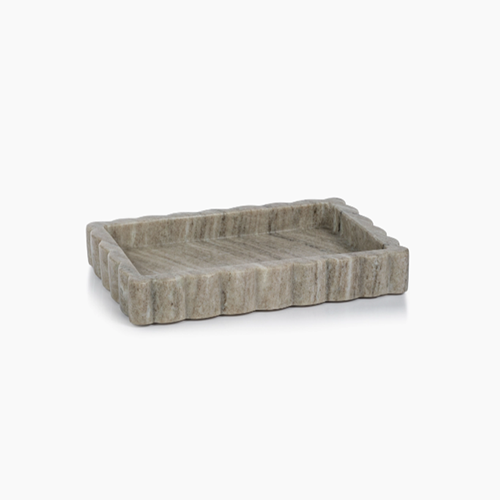 Scallop Marble Tray