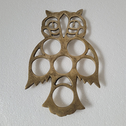 Brass Owl Trivet