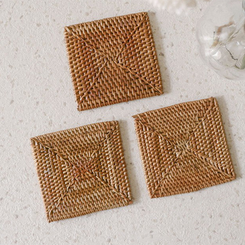 Rattan Coaster Square