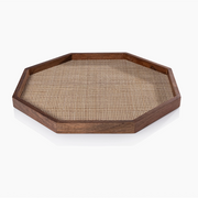 Octagon Rattan Tray