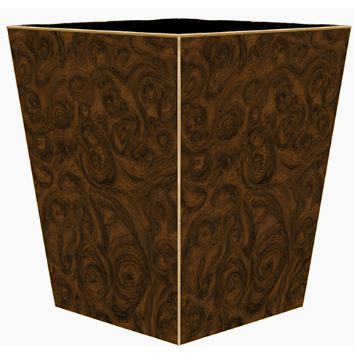 Burl Wastebasket