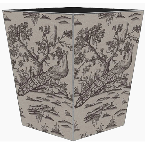 Peacock Wastebasket