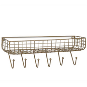 Wall Shelf With Hooks