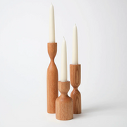 Candlesticks s/3 Oak