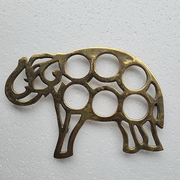 Brass Elephant Trivet