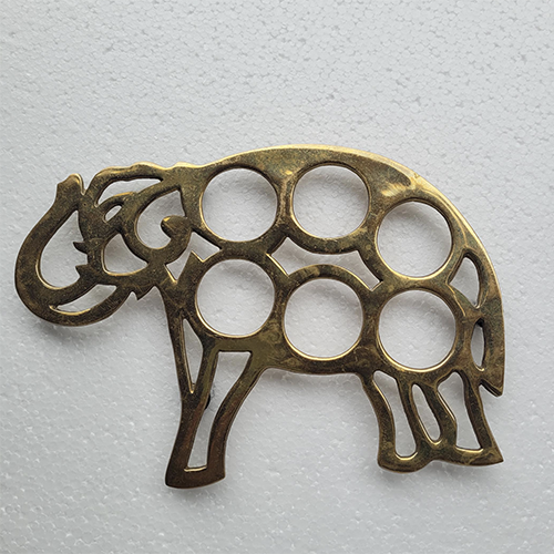 Brass Elephant Trivet