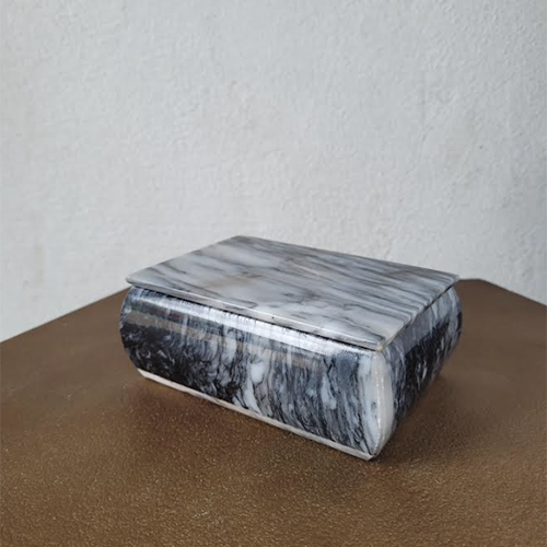 Grey Marble Box  With Lid