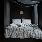 Linen Bedding Silver