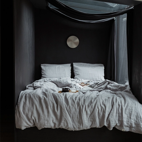 Linen Bedding Silver