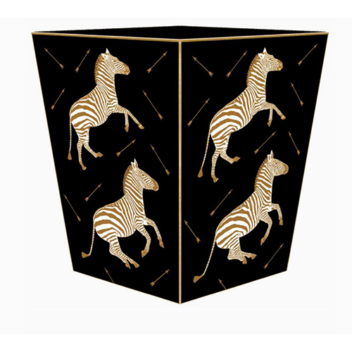 Zebra Wastebasket