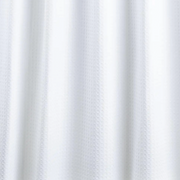 Belgian Waffle Shower Curtain White